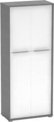 Mobikon Dulap 2 usi mdf grafit alb Rioma 75x38x182.6 cm (0000281224) Garderoba