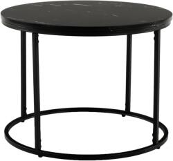 Mobikon Masuta cafea blat mdf mamorat metal negru Gagin 60x45 cm (0000261529) Masa de cafea