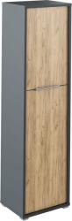 Mobikon Dulap mdf grafit stejar artizanal Rioma 50x38x182, 6 cm (0000281225) Garderoba