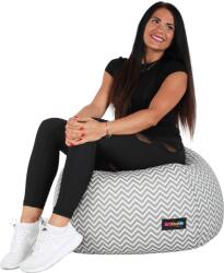 Mobikon Fotoliu tip sac textil gri alb Gomby 60x60x50 cm (0000264943)