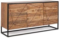 Bizzotto Comoda 3 usi din lemn maro si cadru din fier Egon 120 cm x 45 cm x 85 h (0746609) Comoda