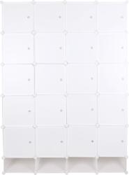 Mobikon Dulap modular plastic metal alb Zafod 148x46x202 cm (0000288650)