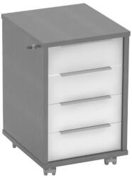 Mobikon Dulap cu incuietoare mdf grafit alb Rioma 43x48x66.7 cm (0000281261) Garderoba
