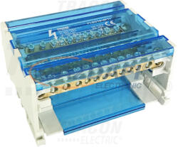TRACON FLSO16-4P11 Moduláris elosztóblokk nyitható fedéllel 3×16(10) mm2 / 8×10(6) mm2, 500VAC/DC, 80A (FLSO16-4P11)
