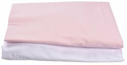 Confort Family Set 2 cearsafuri patut 90x50 cm bumbac 100% alb roz (CFAM9856)