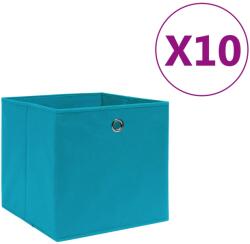 vidaXL Cutii depozitare 10 buc. albastru, 28x28x28 cm textil nețesut (325233)
