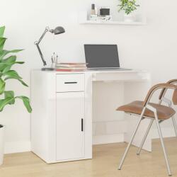 vidaXL Birou, alb extralucios, 100x49x75 cm, lemn prelucrat (816786)