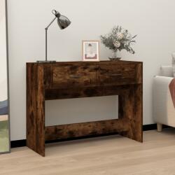 vidaXL Măsuță consolă, stejar fumuriu, 100x39x75 cm, lemn prelucrat (816781) Masa de cafea