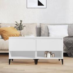 vidaXL Mese laterale, 2 buc. , alb, 50x46x50 cm, lemn compozit (819549)