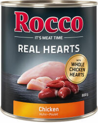 Rocco 6x800g Rocco Real Hearts Csirke nedves kutyatáp