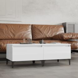 vidaXL Mese laterale 2 buc. alb extralucios 50x46x35 cm lemn compozit (819521)