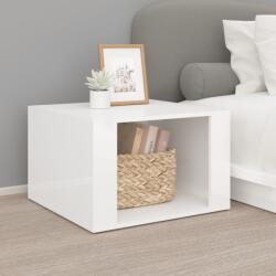 vidaXL Noptieră, alb extralucios, 57x55x36 cm, lemn compozit (816554)