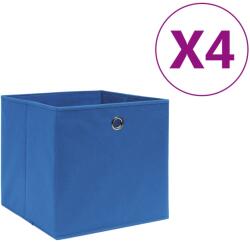 vidaXL Cutii depozitare, 4 buc. , albastru, 28x28x28 cm, textil nețesut (325195) - vidaxl