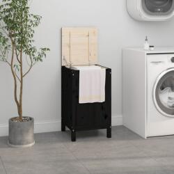 vidaXL Cutie de rufe, negru, 44x44x76 cm, lemn masiv de pin (823578)