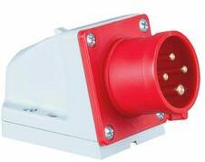 PCE Ipari dugvilla 3P+E falonkívüli 16A 4P 400V(50+60Hz) piros műanyag ferde csavaros PCE - 514-6 (514-6)