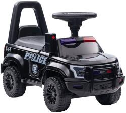 Hollicy Masinuta electrica de politie Kinderauto Police 30W 6V cu megafon si music player, bluetooth, culoare Negru