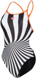 arena crazy swimsuit booster back black/mango/multi l - uk36 Costum de baie dama