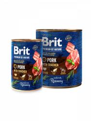 Brit Premium by Nature sertéshús és gége konzerv 6X800g