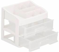 SPRINGOS Organizator cosmetice, plastic, 3 niveluri, 2 sertare, alb, 30x25x34 cm, Springos (HA1090)