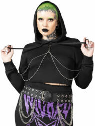 KILLSTAR дамски суичър KILLSTAR - Wicked Crew скъсена кройка - Черен - KSRA007539
