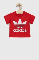 Adidas gyerek pamut póló HE2189 piros, nyomott mintás - piros 62