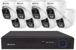Securia Pro kamerarendszer NVR8CHV4S-W DOME smart, fehér Felvétel: merevlemez nélkül