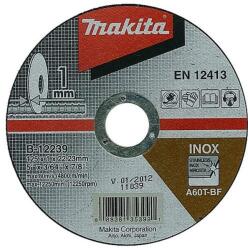 Makita B-12239 Vágókorong inoxhoz 125x1x22, 23 mm new E-03040 (B-12239)