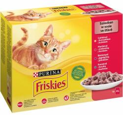 Friskies nedves macskaeledel szószban - csirkével, marhával, báránnyal, kacsával 4 x