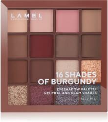 LAMEL 16 Shades of Burgundy szemhéjfesték paletta 16 g