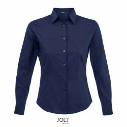 SOL'S Női blúz SOL'S SO17015 Sol'S Eden - Long Sleeve Stretch Women'S Shirt -XL, Dark Blue