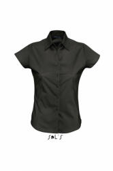 SOL'S Női blúz SOL'S SO17020 Sol'S Excess - Short Sleeve Stretch Women'S Shirt -XS, Black