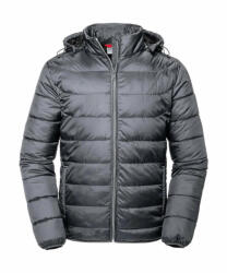 Russell Férfi kapucnis hosszú ujjú kabát Russell Europe Men's Hooded Nano Jacket M, Vasszürke