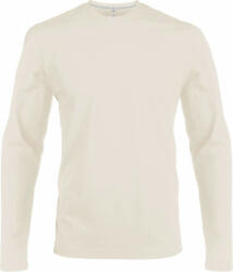 Kariban Férfi póló Kariban KA359 Hosszú Ujjú Környakú póló -3XL, Light Sand