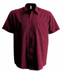 Kariban Férfi ing Kariban KA551 Ace - Short-Sleeved Shirt -2XL, Wine