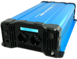 NEW ENERGY Tiszta szinuszos inverter 24V 2500W feszültségátalakító napelemes rendszerhez, háztartási és mobil felhasználásra (INVERTER_24V_2500W_KEK)