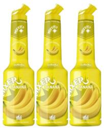 Mixer Set 3 x Pulpa Banana 100% Concentrat Piure Fructe Mixer, 1 l
