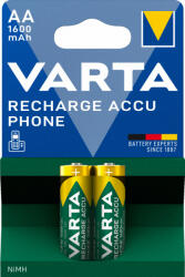 VARTA Elem akkumulátor AA 1600mAh 2db PHONE (58399201402) - akkumulatordepo