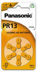 Panasonic PR13L/6LB cink-levegő elem, PR48 (6 db / bliszter) (PR13-6LB)