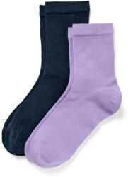 Tchibo 2 pár női zokni, lila/sötétkék 1x sötétkék, 1x halványlila 35-38