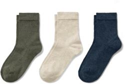 Tchibo 3 pár női zokni, olíva/bézs/sötétkék 1x melírozott bézs, 1x melírozott sötétkék, 1x melírozott olívazöld 42