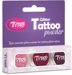 TyToo TyToo: Rózsaszín, mályva és sötét mályva színű csillámpor szett 3x2, 5ml (CTPS0005)
