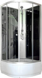Aqualife Hátfalas zuhanykabin 90x90x195cm íves, fekete, Opal 509 Aqualife (7874)