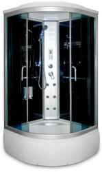Aqualife Hátfalas masszázs zuhanykabin 100x100x215cm íves, fekete, Brill 8810A Aqualife (79)
