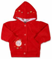 NEW BABY Plüss pulóver kapucnival piros 86 (12-18 h)