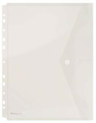 DONAU Irattartó tasak, A4, PP, patentos, lefűzhető, Donau, áttetsző