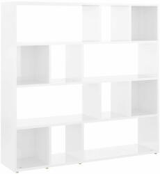 vidaXL magasfényű fehér térelválasztó könyvszekrény 105 x 24 x 102 cm 823247