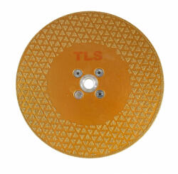 TLS VACUUM 2 SIDE TRIANGLE GOLDEN vákuum forrasztott gyémánt vágó- és csiszolótárcsa 2 oldalas M14xd180 mm