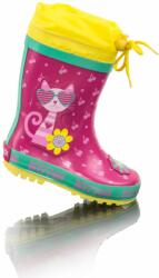 Pidilidi cizme de cauciuc pentru fete - print CAT, Pidilidi, PL0095-03, roz - 34