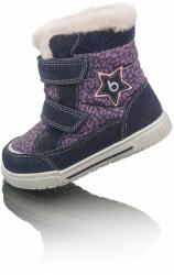 Bugga cizme de iarnă pentru fete cu blană POLARFOX, 2 închizători cu velcro, BUGGA, B00172-06, mov - 24