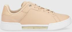 Tommy Hilfiger bőr sportcipő COURT SNEAKER GOLDEN TH bézs, FW0FW07116 - bézs Női 36